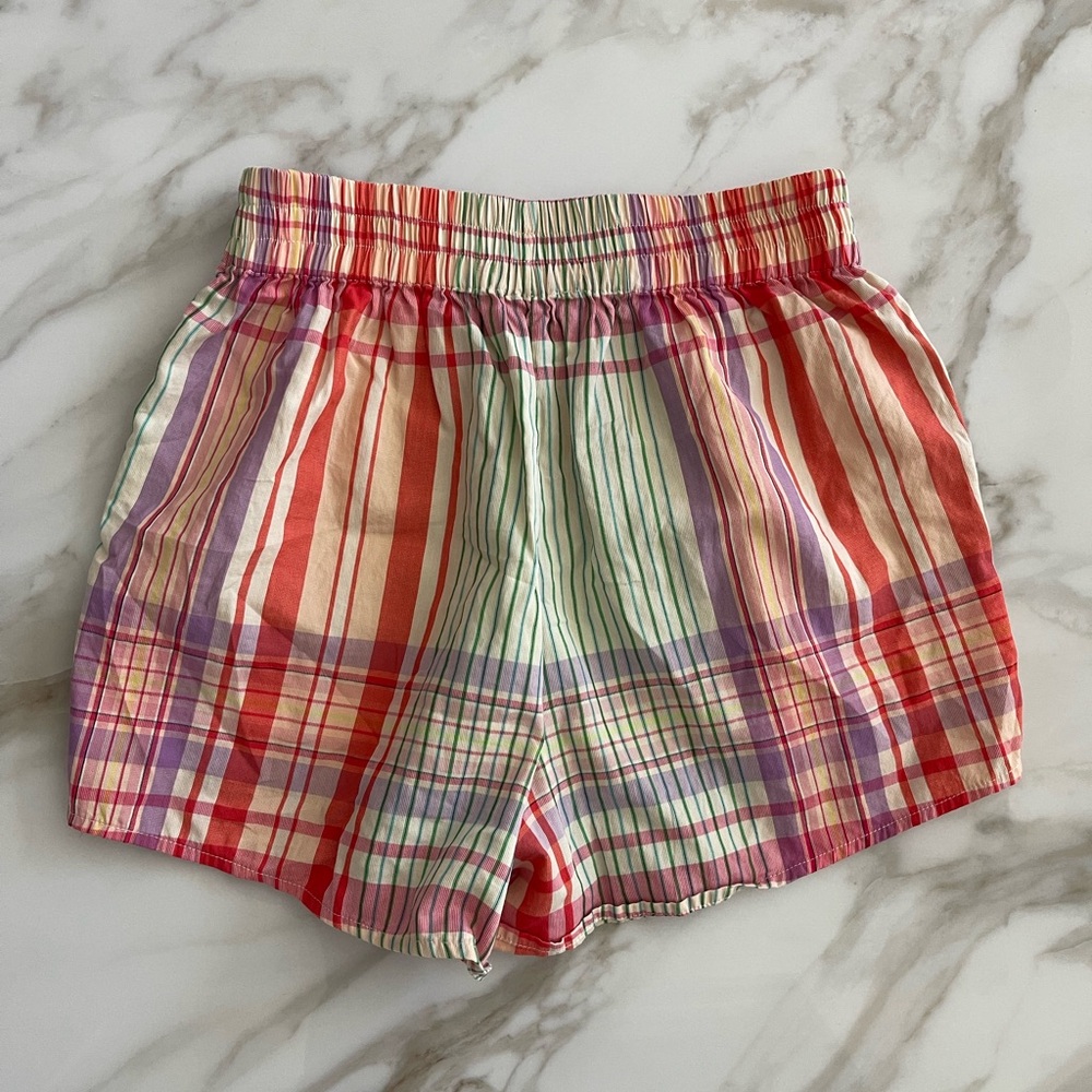 Oroton Checked Plaid Multicolor 100% Cotton Women's Boxer Shorts XS - Picture 7 of 10